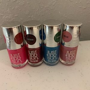 Just add sun color changing nail polishes